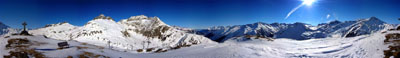 Panorama Skigebiet Dieni-Milez-Alpsu, Sedrun GR, Februar 2007